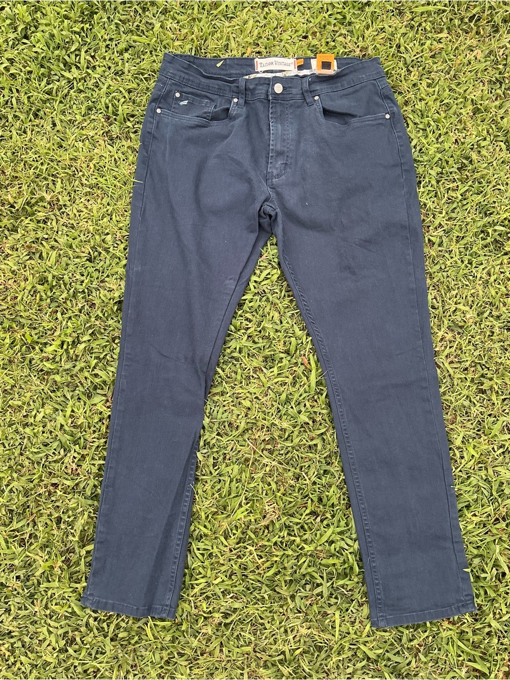 Tailor Vintage Men Slim Straight Jeans in Navy